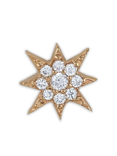  Anzie 14k Yellow Gold Aztec North Star Diamond Earring 