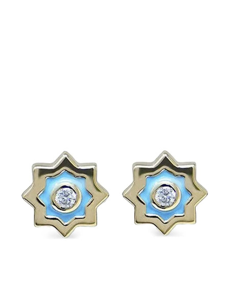  Anzie 14k Yellow Gold Marrakesh Diamond Stud Earrings 