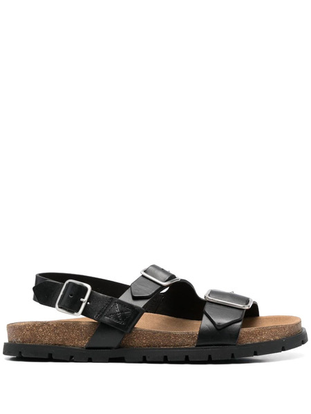  A.p.c. Aly Buckle-strap Leather Sandals - Black 