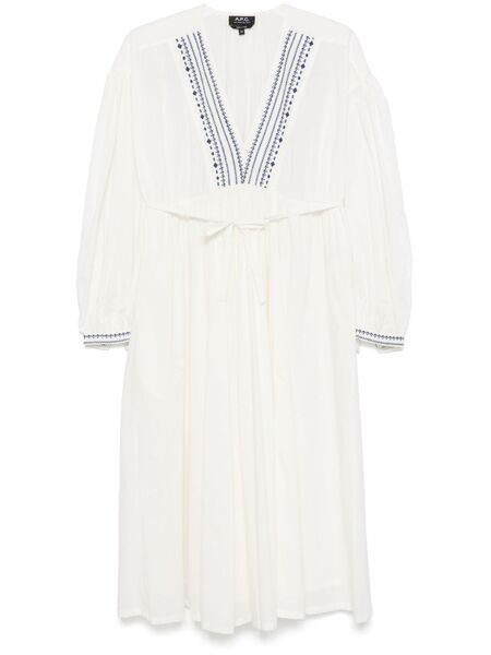  A.p.c. Anni Midi Dress - White 