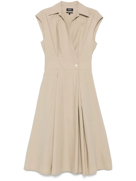 A.p.c. Athena Midi Dress - Neutrals 