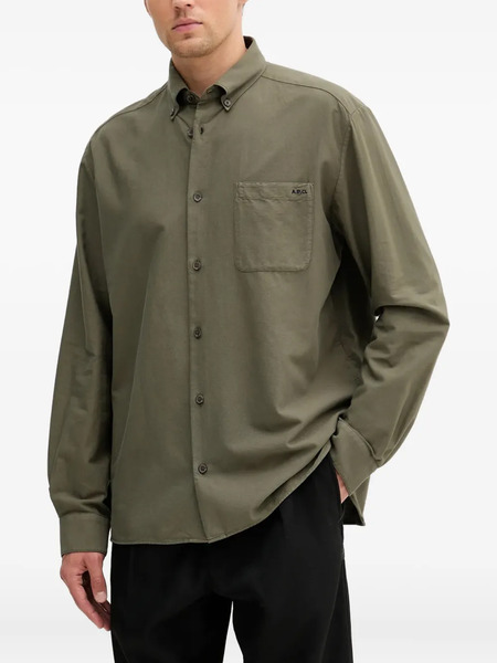  A.p.c. Button-down Pocket Shirt - Green 