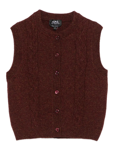  A.p.c. Cable-knit Sleeveless Vest - Red 