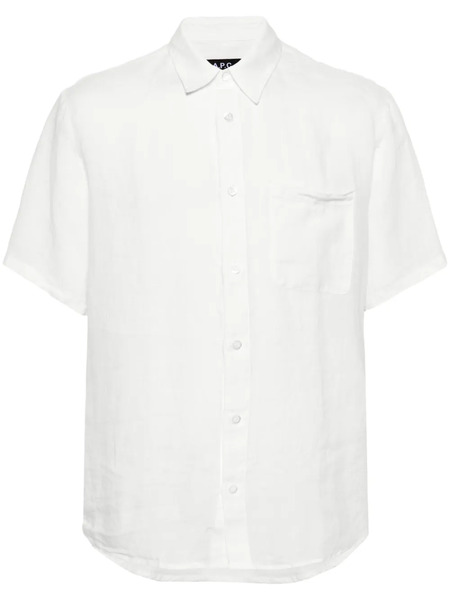  A.p.c. Chest-pocket Linen Shirt - White 