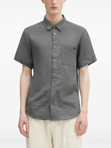  A.p.c. Chest-pocket Short-sleeve Shirt - Grey 