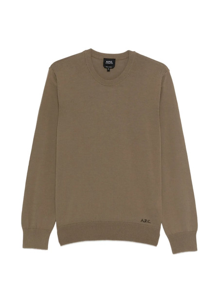  A.p.c. Crewneck Embroidered Sweatshirt - Brown 