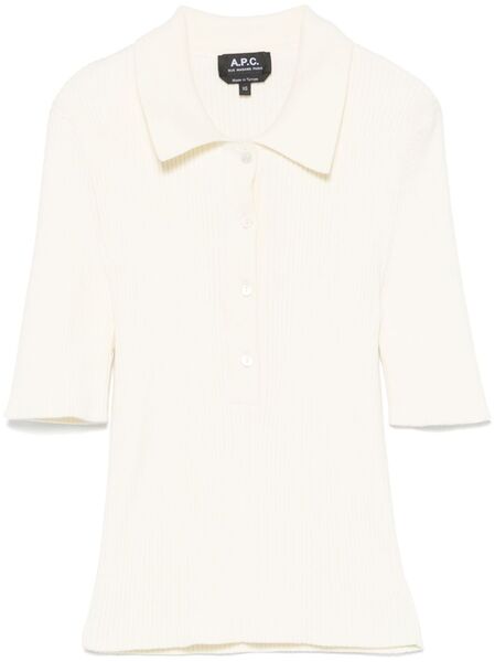  A.p.c. Danae Polo Top - White 