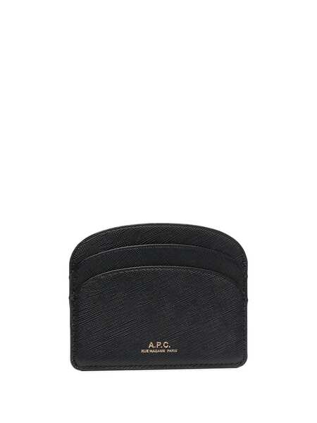  A.p.c. Demi-lune Leather Cardholder - Black 