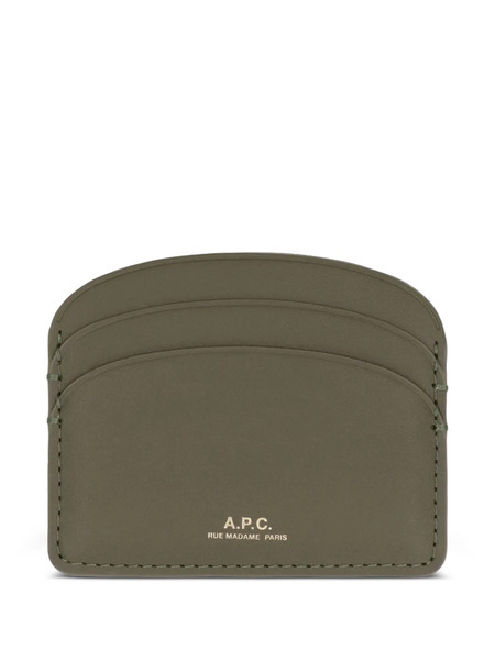  A.p.c. Demi Lune Logo-detail Card Holder - Green 