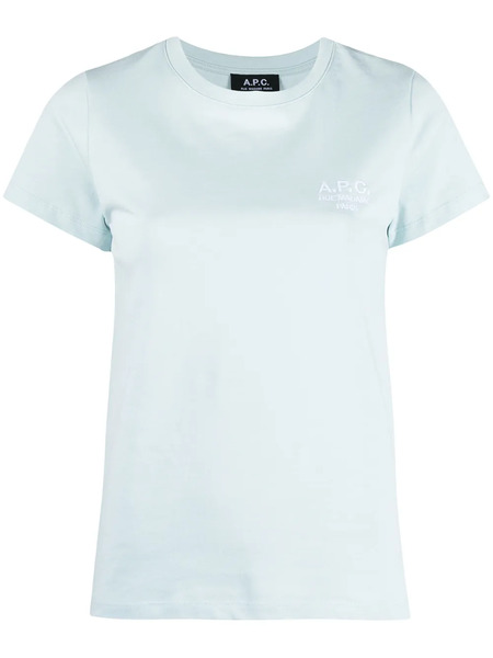  A.p.c. Denise Embroidered Logo T-shirt - Blue 