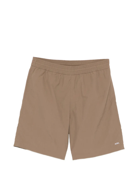  A.p.c. Elasticated-waist Logo Shorts - Neutrals 