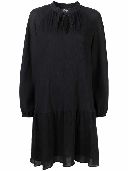  A.p.c. Gathered-tie Fastening Short Dress - Black 