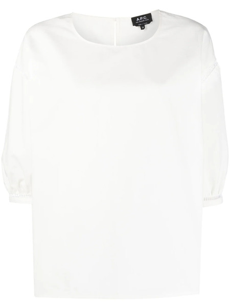  A.p.c. Georgia Openwork Cotton Blouse - White 