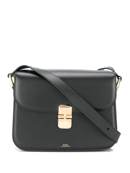  A.p.c. Grace Leather Cross Body Bag - Black 
