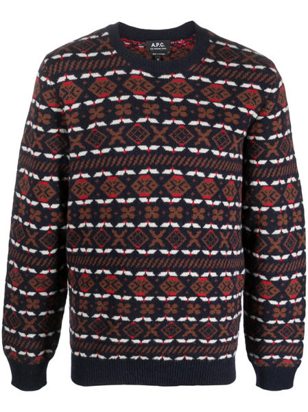  A.p.c. John Merino-wool Pullover - Blue 