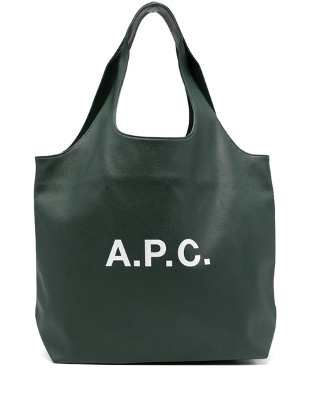  A.p.c. Leather Tote Bag - Green 