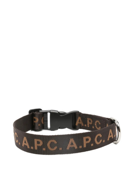  A.p.c. Logo Adjustable Pet Collar - Brown 
