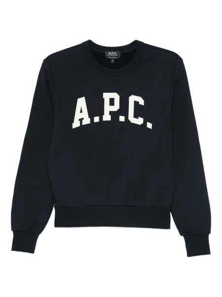  A.p.c. Logo-appliqué Sweatshirt - Blue 