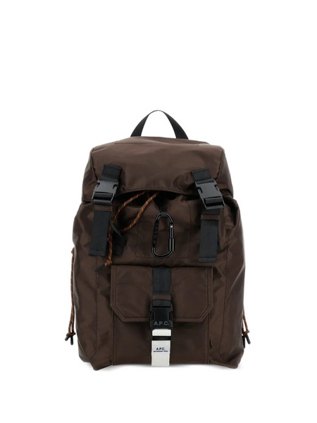  A.p.c. Logo-buckle Backpack - Brown 