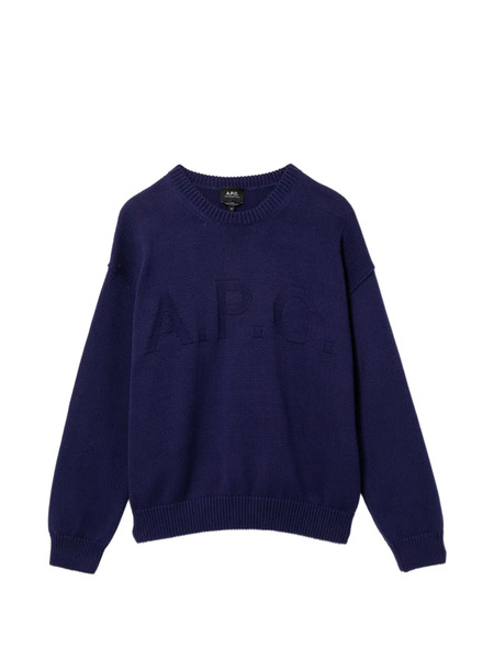  A.p.c. Logo Crewneck Sweater - Blue 