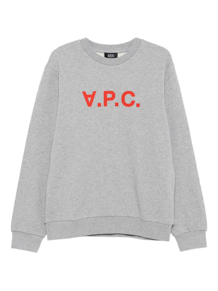  A.p.c. Logo-embroidered Crew-neck Sweatshirt - Grey 