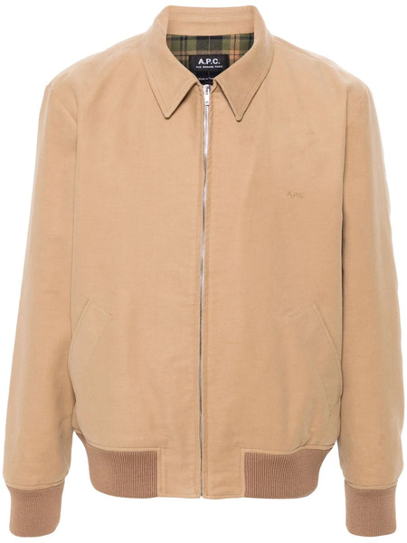  A.p.c. Logo-embroidered Jacket - Neutrals 