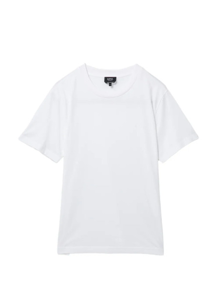  A.p.c. Logo-embroidered Round Neck T-shirt - White 