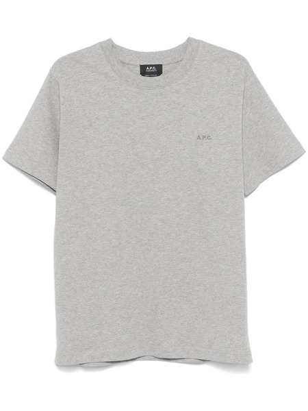  A.p.c. Logo-embroidered T-shirt - Grey 