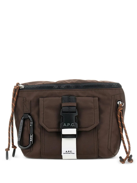  A.p.c. Logo-patch Shoulder Bag - Brown 