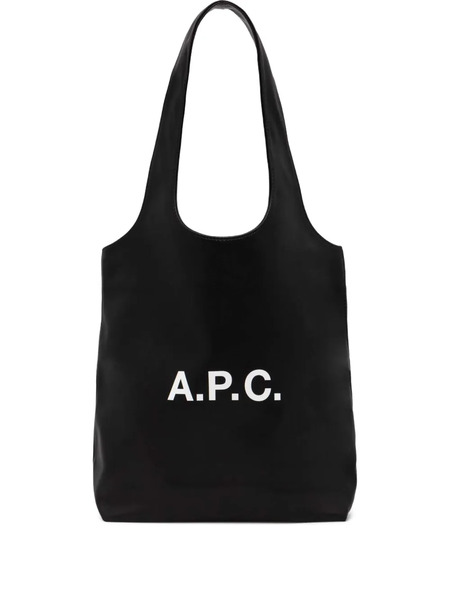 A.p.c. Logo-plaque Tote Bag - Black 