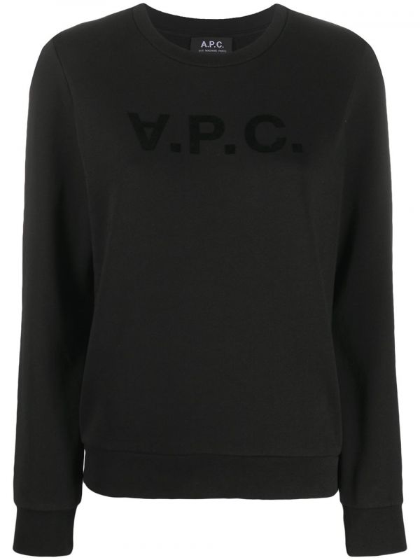  A.p.c. Logo Print Sweatshirt - Black 