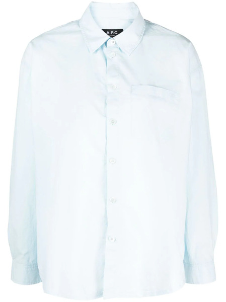  A.p.c. Long-sleeve Button-fastening Shirt - Blue 