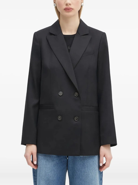  A.p.c. Lucy Double-breasted Wool Blazer - Black 