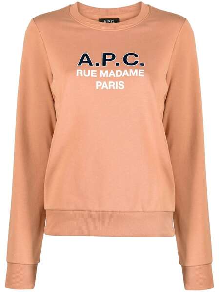  A.p.c. Madame Logo-print Cotton Sweatshirt - Pink 