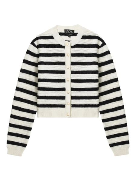  A.p.c. Manon Striped Cardigan - Blue 