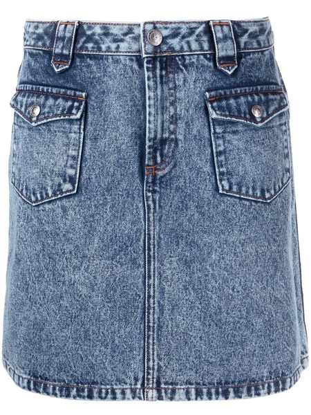  A.p.c. Manue Denim Mini Skirt - Blue 