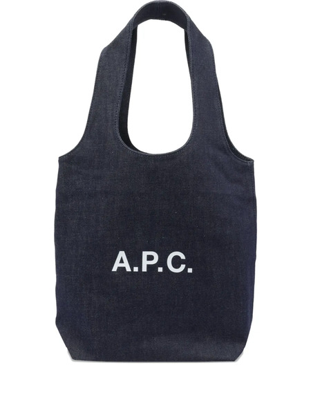  A.p.c. Medium Ninon Denim Tote Bag - Blue 