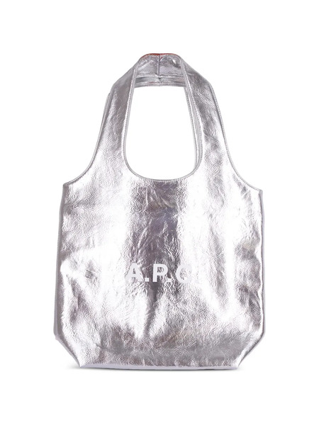  A.p.c. Ninon Lettering Tote Bag - Silver 