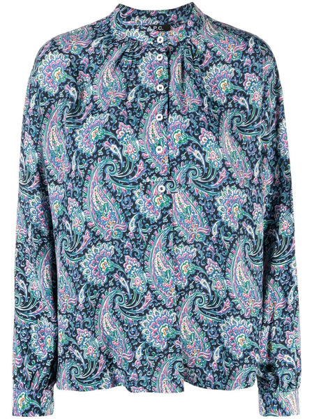  A.p.c. Paisley-print Blouse - Blue 