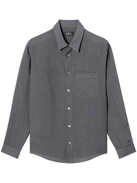  A.p.c. Patch-pocket Shirt - Grey 