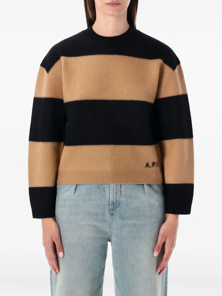  A.p.c. Penny Stripe Knit Sweater - Neutrals 