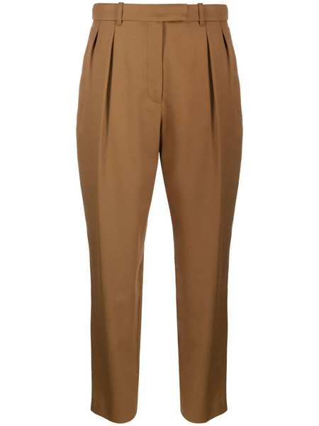  A.p.c. Pleated Cropped Trousers - Brown 