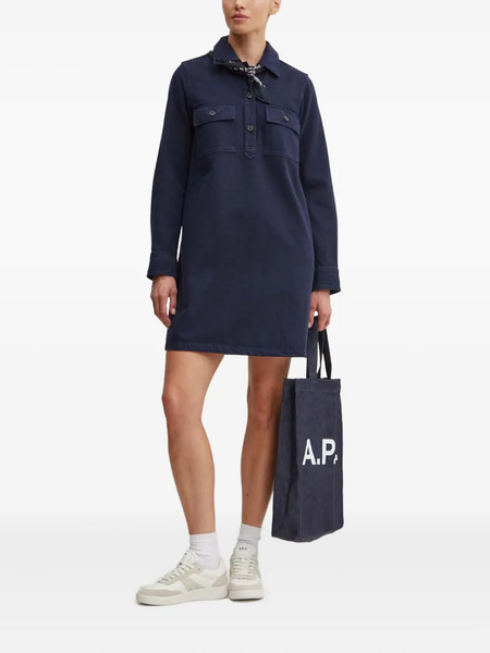  A.p.c. Pocket-flap Shirt Dress - Blue 