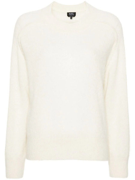  A.p.c. Seam-detail Wool Blend Jumper - White 