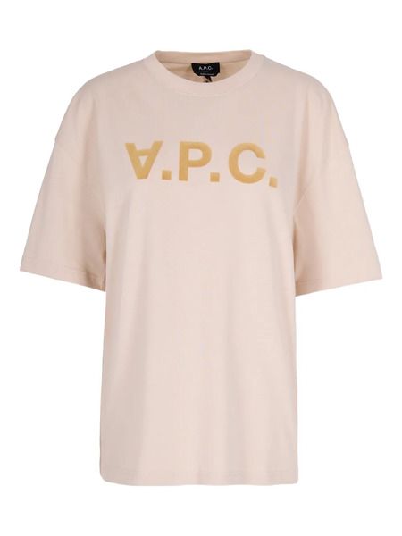  A.p.c. Short-sleeve Logo-detail T-shirt - Neutrals 