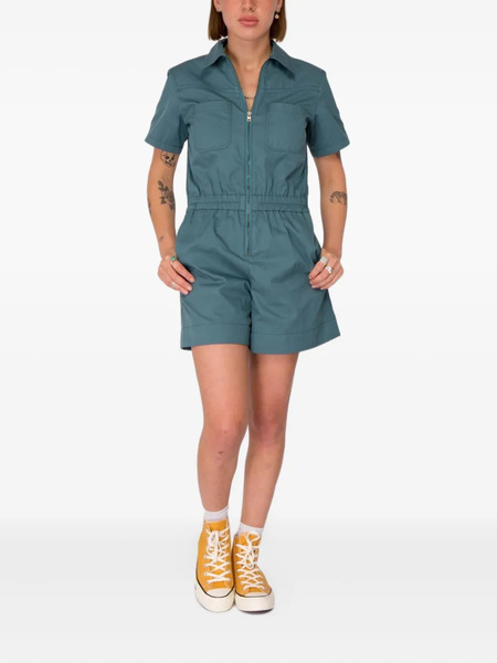  A.p.c. Short-sleeve Zip Playsuit - Blue 