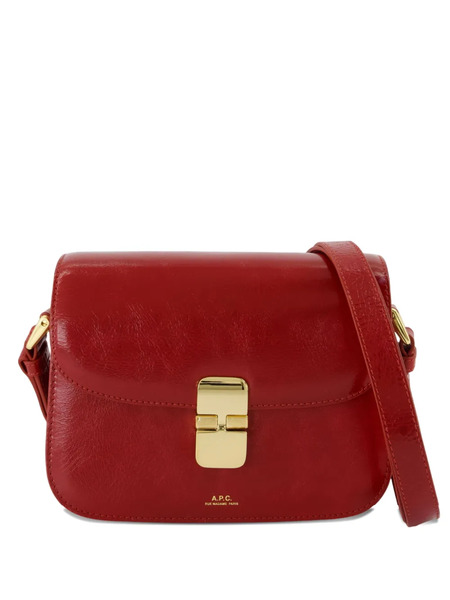  A.p.c. Small Grace Flap Magnetic-clasp Cross-body Bag - Red 