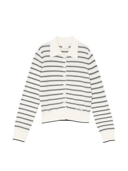  A.p.c. Striped Cardigan - White 