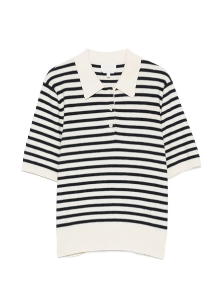  A.p.c. Striped Polo Top - Neutrals 