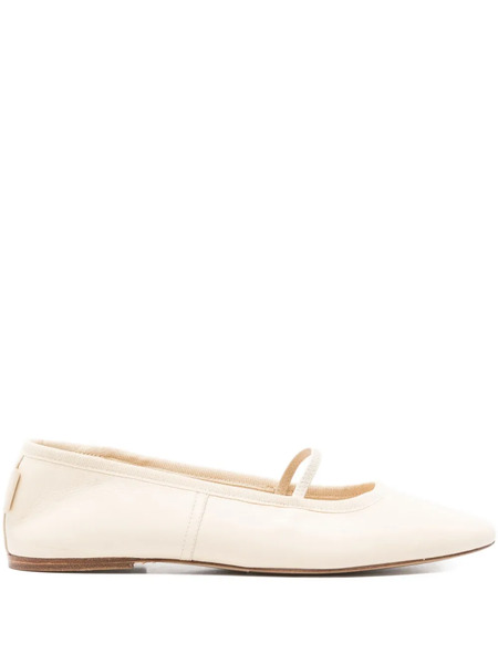 A.p.c. Swan Leather Pointed-toe Flats - Neutrals 